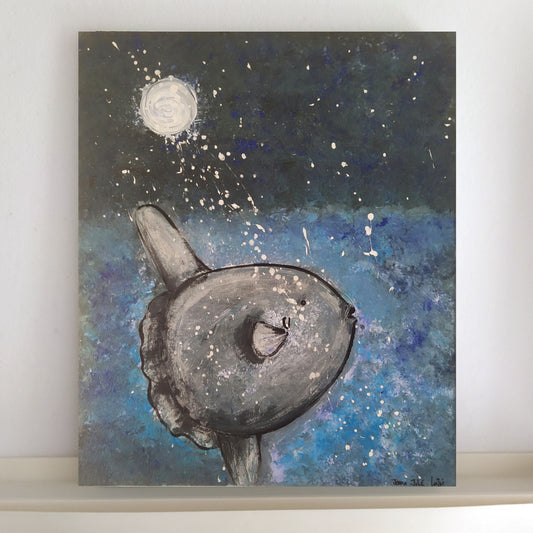 Sunfish, acrylic paint on canvas